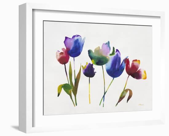 Rainbow Tulips 2-Paulo Romero-Framed Art Print