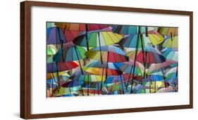 Rainbow umbrellas, Bucharest, Romania-Art Wolfe Wolfe-Framed Photographic Print