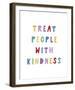 Rainbow Words - Kind-Archie Stone-Framed Giclee Print