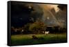 Rainbow-George Inness-Framed Stretched Canvas