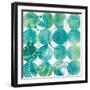 Raindots in Blue and Green-Wild Apple Portfolio-Framed Art Print