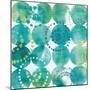 Raindots in Blue and Green-Wild Apple Portfolio-Mounted Art Print