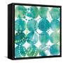 Raindots in Blue and Green-Wild Apple Portfolio-Framed Stretched Canvas