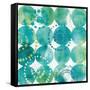 Raindots in Blue and Green-Wild Apple Portfolio-Framed Stretched Canvas