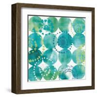 Raindots in Blue and Green-Wild Apple Portfolio-Framed Art Print