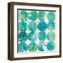 Raindots in Blue and Green-Wild Apple Portfolio-Framed Art Print