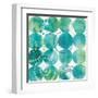 Raindots in Blue and Green-Wild Apple Portfolio-Framed Art Print