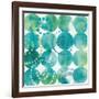 Raindots in Blue and Green-Wild Apple Portfolio-Framed Art Print