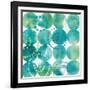 Raindots in Blue and Green-Wild Apple Portfolio-Framed Art Print