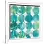 Raindots in Blue and Green-Wild Apple Portfolio-Framed Art Print