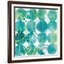 Raindots in Blue and Green-Wild Apple Portfolio-Framed Art Print