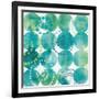 Raindots in Blue and Green-Wild Apple Portfolio-Framed Art Print