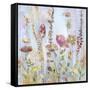 Raindrop Garden-Lora Gold-Framed Stretched Canvas