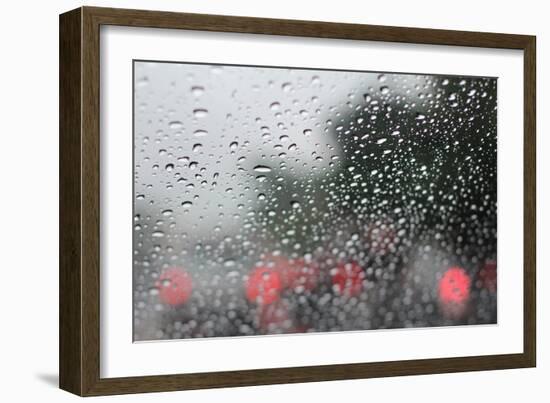 Raindrops on Glass-Jillian Melnyk-Framed Photographic Print