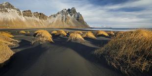 Black Sand, Kambhorn (Mountain), Stokksnes (Headland), Hornsvik (Lake), East Iceland, Iceland-Rainer Mirau-Photographic Print