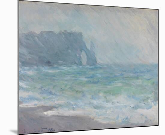 Rainfall, Etretat, 1886-Claude Monet-Mounted Premium Giclee Print