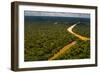 Rainforest Aerial, Yavari-Mirin River, Oxbow Lake and Primary Forest, Amazon Region, Peru-Redmond Durrell-Framed Photographic Print