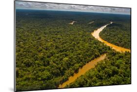 Rainforest Aerial, Yavari-Mirin River, Oxbow Lake and Primary Forest, Amazon Region, Peru-Redmond Durrell-Mounted Photographic Print