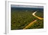 Rainforest Aerial, Yavari-Mirin River, Oxbow Lake and Primary Forest, Amazon Region, Peru-Redmond Durrell-Framed Photographic Print