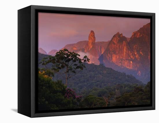 Rainforest and Mountains-Kevin Schafer-Framed Stretched Canvas