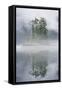 Rainforest Islands in Fog in Alaska-Paul Souders-Framed Stretched Canvas