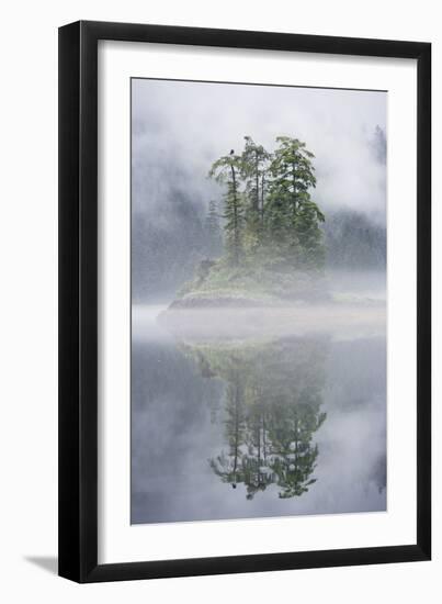 Rainforest Islands in Fog in Alaska-Paul Souders-Framed Premium Photographic Print