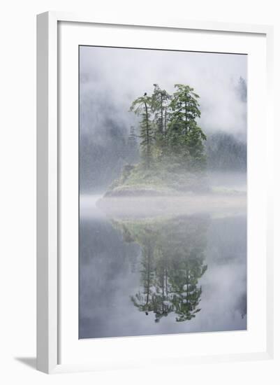 Rainforest Islands in Fog in Alaska-Paul Souders-Framed Photographic Print