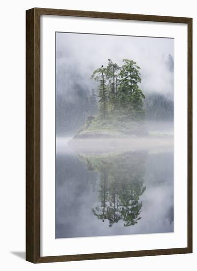 Rainforest Islands in Fog in Alaska-Paul Souders-Framed Photographic Print