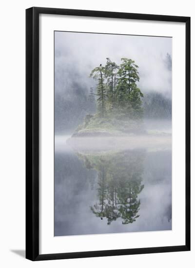 Rainforest Islands in Fog in Alaska-Paul Souders-Framed Photographic Print