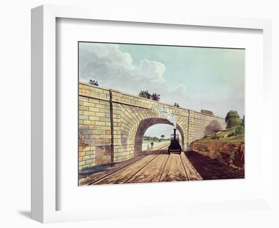 Rainhill Bridge, Plate 12 from Liverpool and Manchester Railway, Engraved by Henry Pyall-Thomas Talbot Bury-Framed Giclee Print