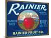 Rainier Apple Label - Yakima, WA-Lantern Press-Mounted Art Print