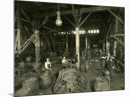 Rainier Brewing and Malting Co., Cooper Shop, 1914-Asahel Curtis-Mounted Giclee Print