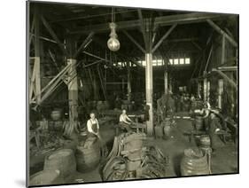 Rainier Brewing and Malting Co., Cooper Shop, 1914-Asahel Curtis-Mounted Giclee Print