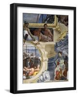 Rainier Grimaldi's Naval Battle Against Guy, Count of Flanders-Leandro Bassano-Framed Giclee Print
