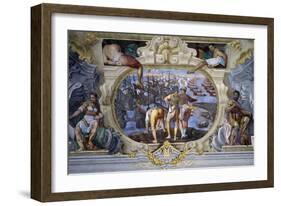 Rainier Grimaldi's Naval Battle Against Guy, Count of Flanders-Leon Battista Alberti-Framed Giclee Print