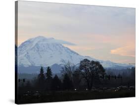 Rainier Sunrise-Ted S. Warren-Stretched Canvas