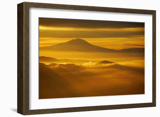 Rainier Sunset II-Brian Kidd-Framed Photographic Print