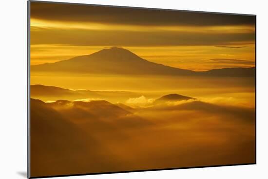 Rainier Sunset II-Brian Kidd-Mounted Photographic Print