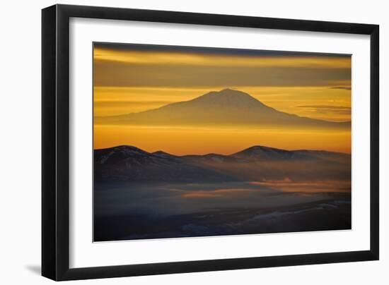 Rainier Sunset III-Brian Kidd-Framed Photographic Print