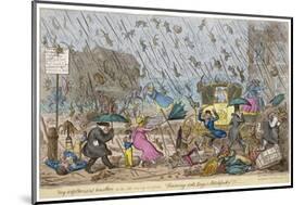 Raining Cats and Dogs, and Pitchforks-George Cruikshank-Mounted Photographic Print