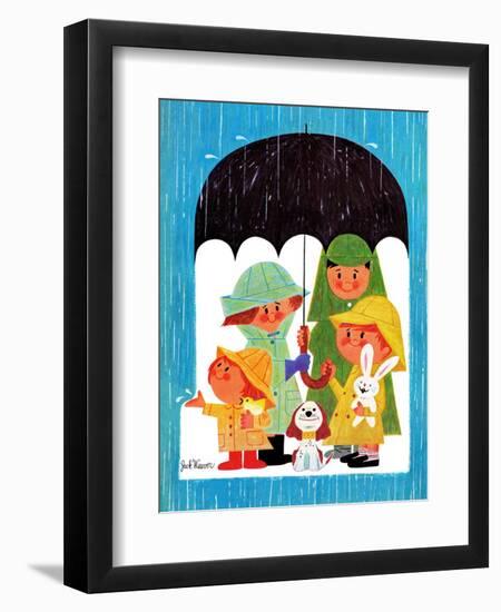 Raining Cats and Dogs - Jack & Jill-Jack Weaver-Framed Premium Giclee Print