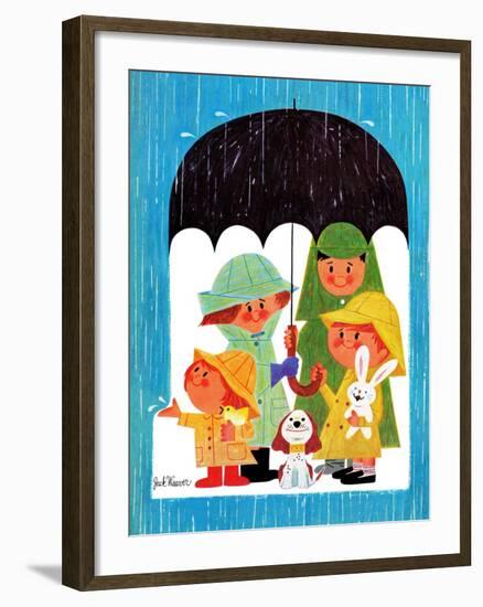 Raining Cats and Dogs - Jack & Jill-Jack Weaver-Framed Giclee Print