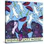 Raining Cats on Dogs-Denny Driver-Stretched Canvas