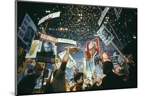 Raining Gold Coins as Barry Goldwater Wins the Republican Nomination, San Francisco, CA, 1964-John Dominis-Mounted Photographic Print