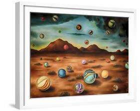 Raining Marbles 3-Leah Saulnier-Framed Giclee Print