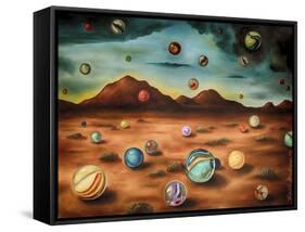 Raining Marbles 3-Leah Saulnier-Framed Stretched Canvas