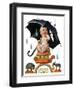 "Raining on Baby New Year,"December 31, 1927-Joseph Christian Leyendecker-Framed Giclee Print