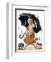 "Raining on Baby New Year,"December 31, 1927-Joseph Christian Leyendecker-Framed Giclee Print