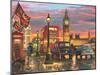 Raining Parliament Square (Variant 1)-Dominic Davison-Mounted Art Print