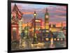 Raining Parliament Square (Variant 1)-Dominic Davison-Framed Art Print